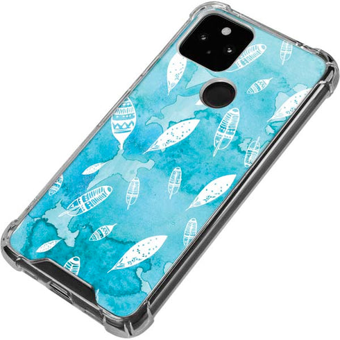 Raining Feathers Google Pixel 5 Clear Case
